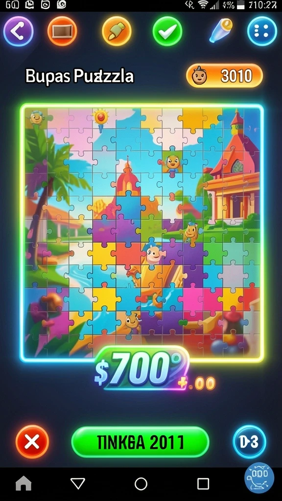 k3k3 - Screenshot aplikasi K3K3 menampilkan pemandangan indah dari level baru.