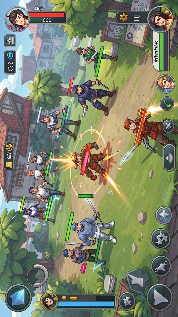 vt38 - Tangkapan layar pertempuran melawan monster besar.